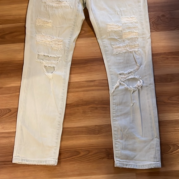 Pilcro Anthropologie Mid-Rise Slim Boyfriend Jeans Ocean Studio Light Wash NEW - Picture 6 of 16